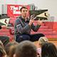 Tyler Watson '22 reads to local elementary students